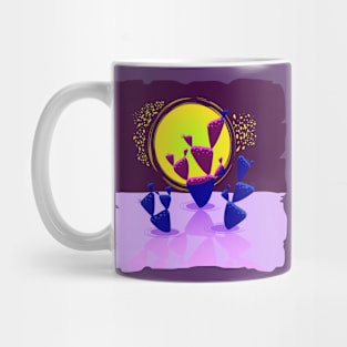 Blue space cactus Mug